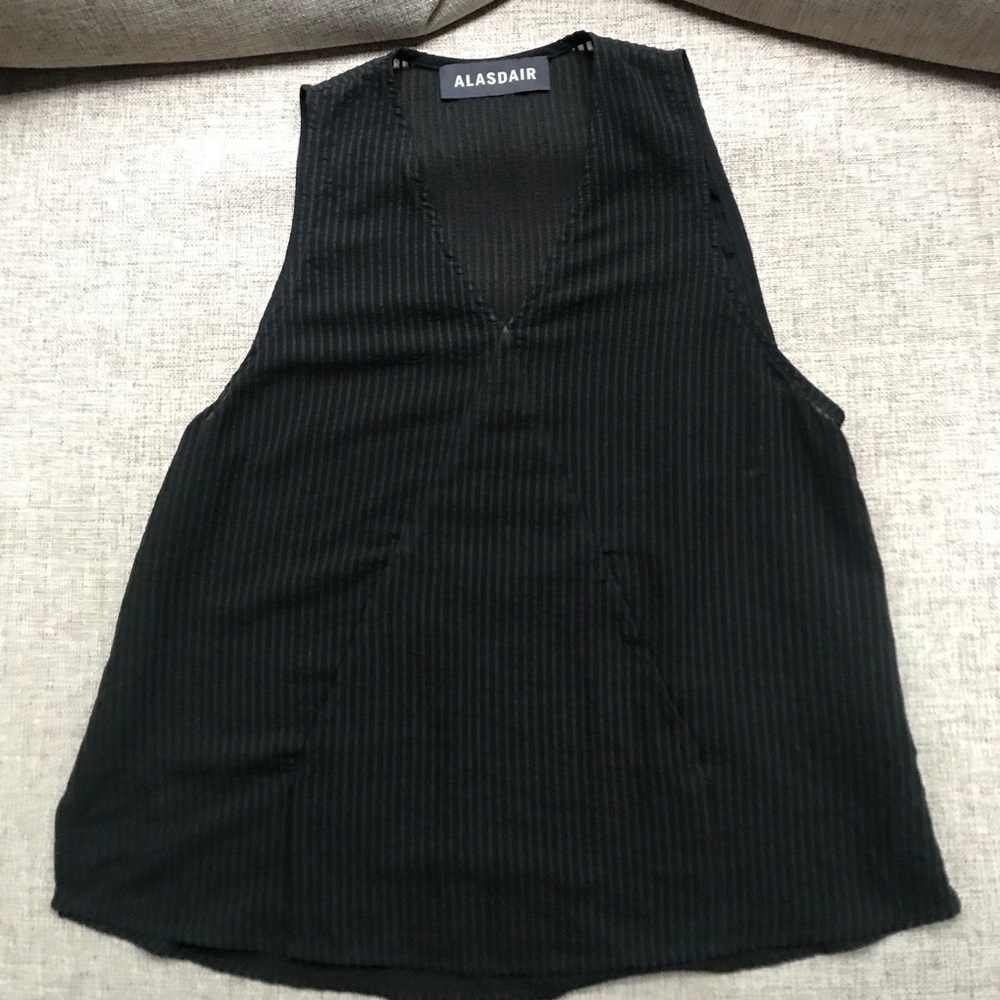 Alasdair Silk Top Striped Texture size 1/S black